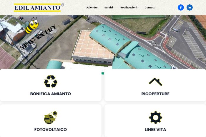 Screenshot della Homepage
